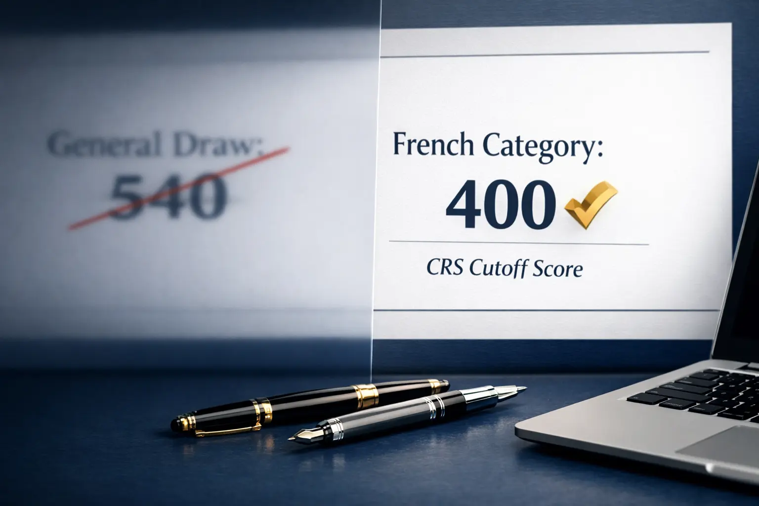 Graph showing the CRS score distribution for the Express Entry Draw 2026.