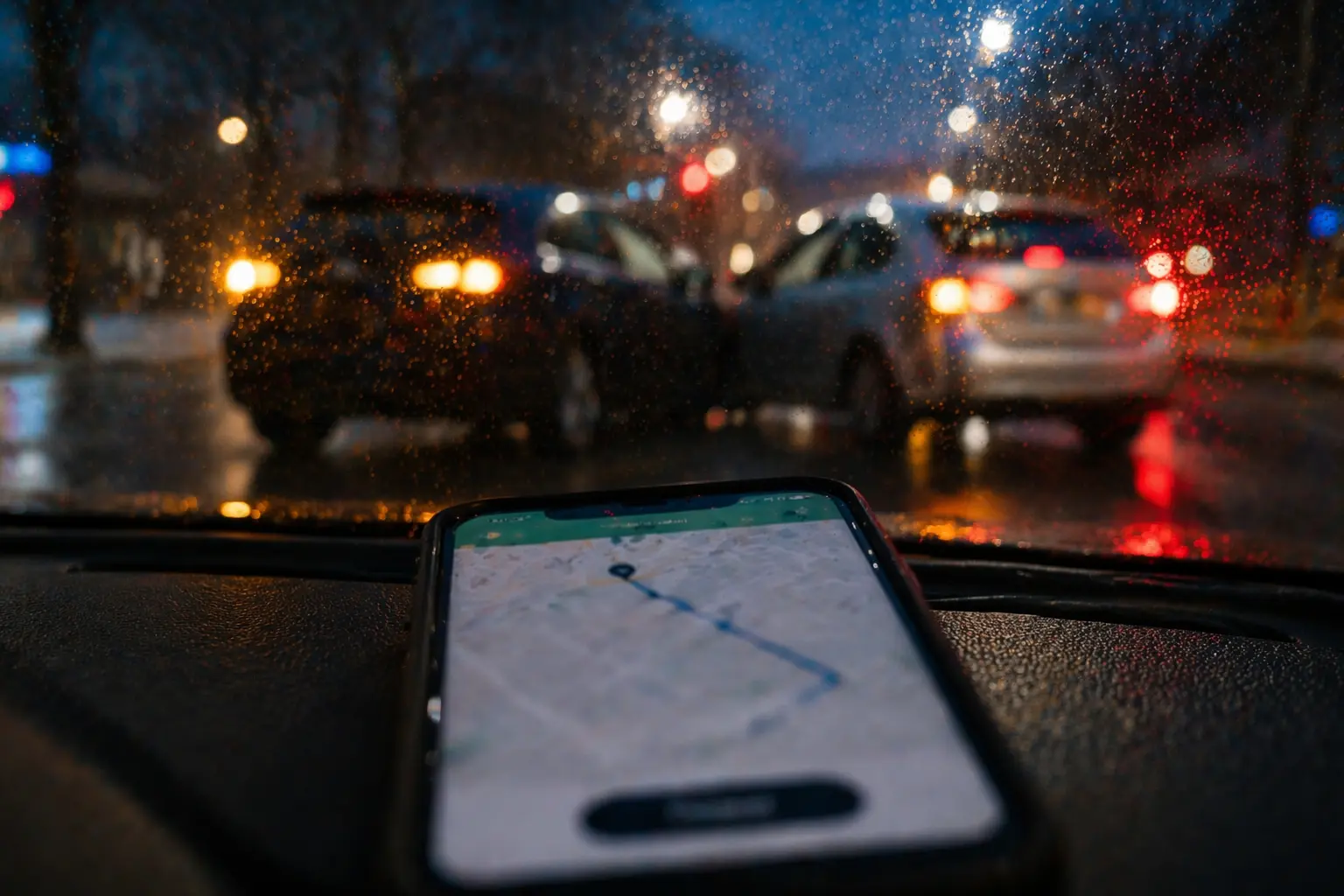 Rideshare app on phone with car accident in background — Uber Lyft injury claim Ontario insurance tiers SABS