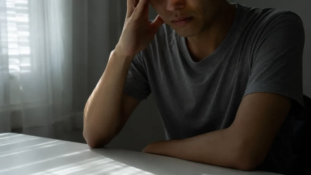 Person experiencing post-concussion symptoms after a car accident in Ontario