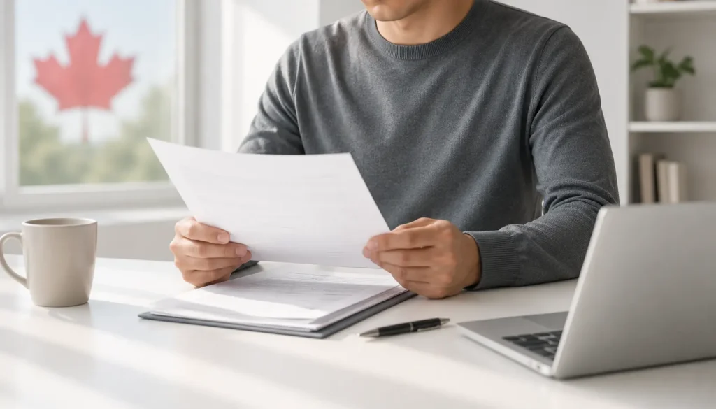 International student reviewing Canada study permit application documents for September 2026 intake